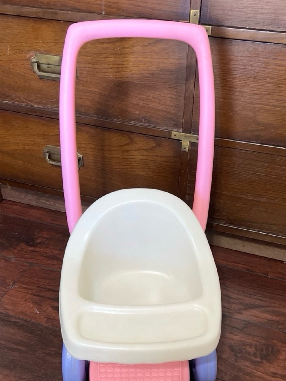 Vintage Little Tikes Pink & Cream Doll Stroller - Picture 4 of 6